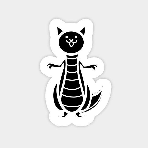 Dragon Cat, Dark Sticker by CawnishGameHen